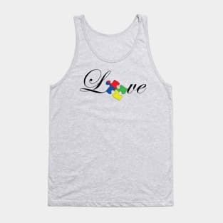 Autism Awareness Love Puzzle Piece Tank Top